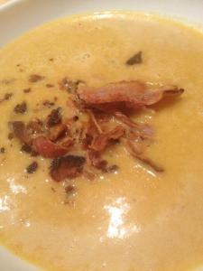Butternut Soup with bacon crumbles