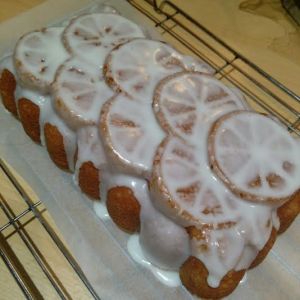 St Clement's drizzle loaf cake.